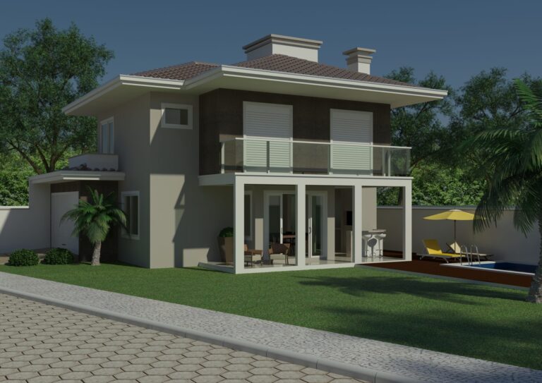 Sobrado residencial de esquina – andamento