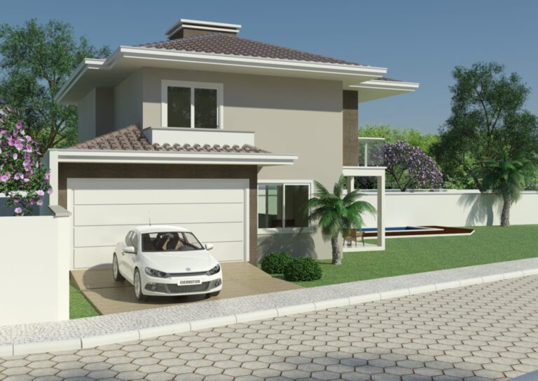 Sobrado residencial de esquina – andamento
