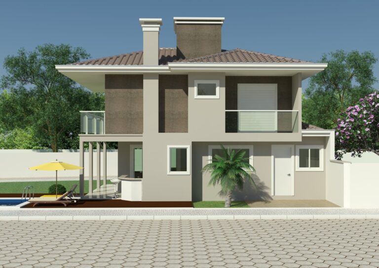 Sobrado residencial de esquina – andamento